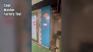 Animal laboratory equipment walk-in cage washer