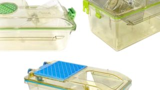 Animal laboratory equipment - mouse cages are being washed