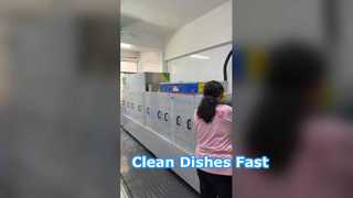 Commercial dishwasher with matching soaking tank for large restaurants and canteens