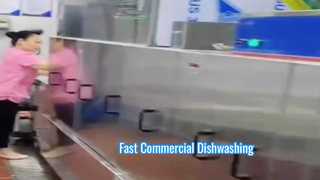 Channel-type commercial dishwasher