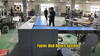 Conveyor belt for tableware recycling assembly line