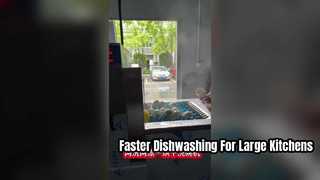 Long Conveyor Commercial Dishwasher, Fully Automatic Assembly Line Dishwashing Equipment for Large C