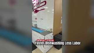 Tableware Return Conveyor + Commercial Dishwasher