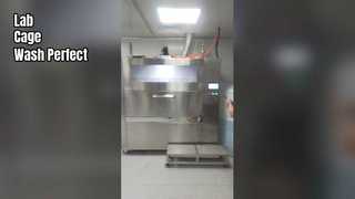 Cabinet-type cage washing machine